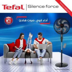 مروحة ستاند تيفال سايلنس فورس ، مقاس 16 بوصة ، اسود - VG4130EE